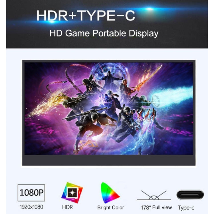 15.6인치 1080P LED 휴대용 디스플레이, HDR 지원, 15.6인치 1080P