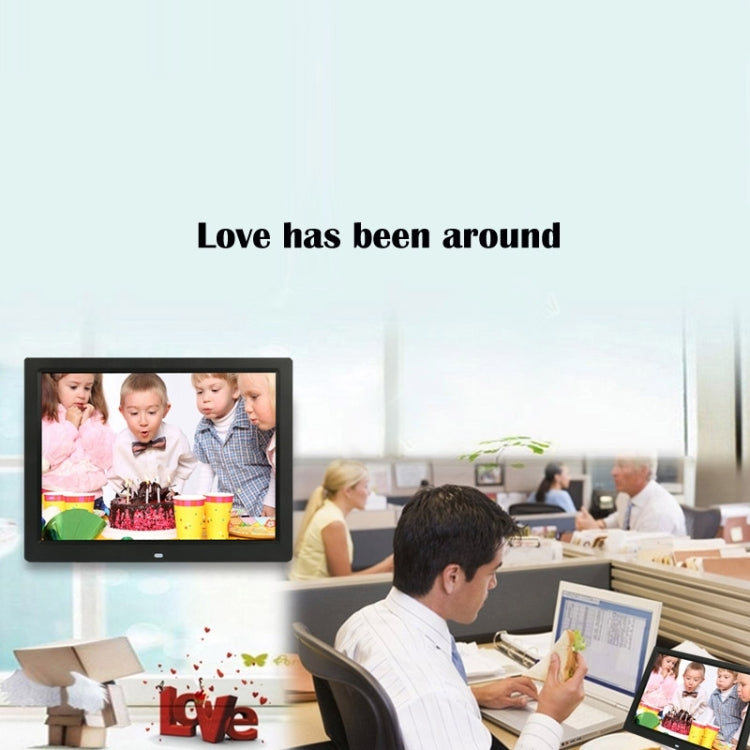 14인치 LED 디스플레이 멀티미디어 디지털 사진 액자 홀더 및 음악 및 영화 플레이어 포함, USB / SD / MS / MMC 카드 입력 지원