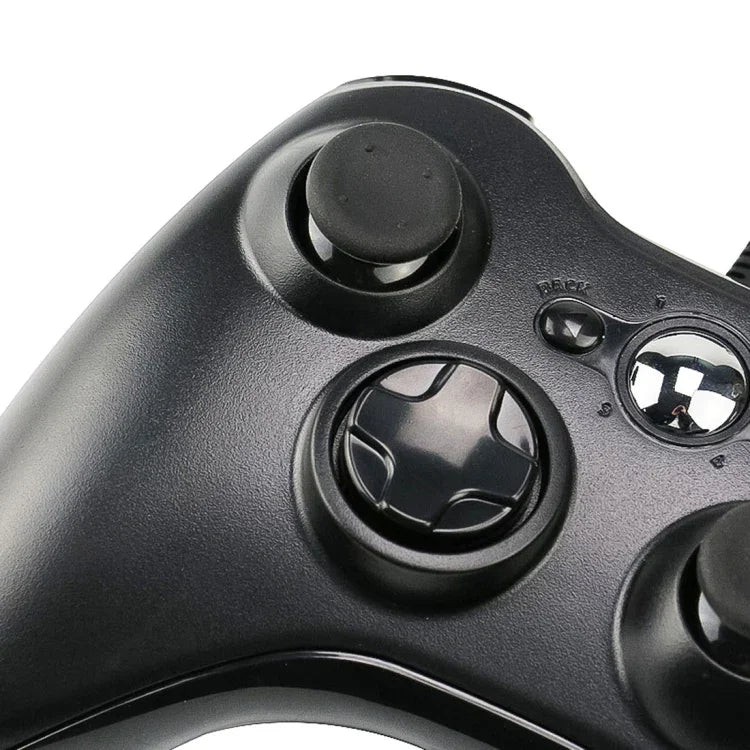 USB 2.0 유선 컨트롤러 게임패드 XBOX360용, 플러그 앤 플레이, 케이블 길이: 2.5m, XBOX360용, XBOX360용 (블랙)