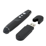 PP-1000 멀티미디어 프레젠테이션 리모컨 파워포인트 클릭커 2.4GHz RF 레이저 포인터 USB 수신기 포함