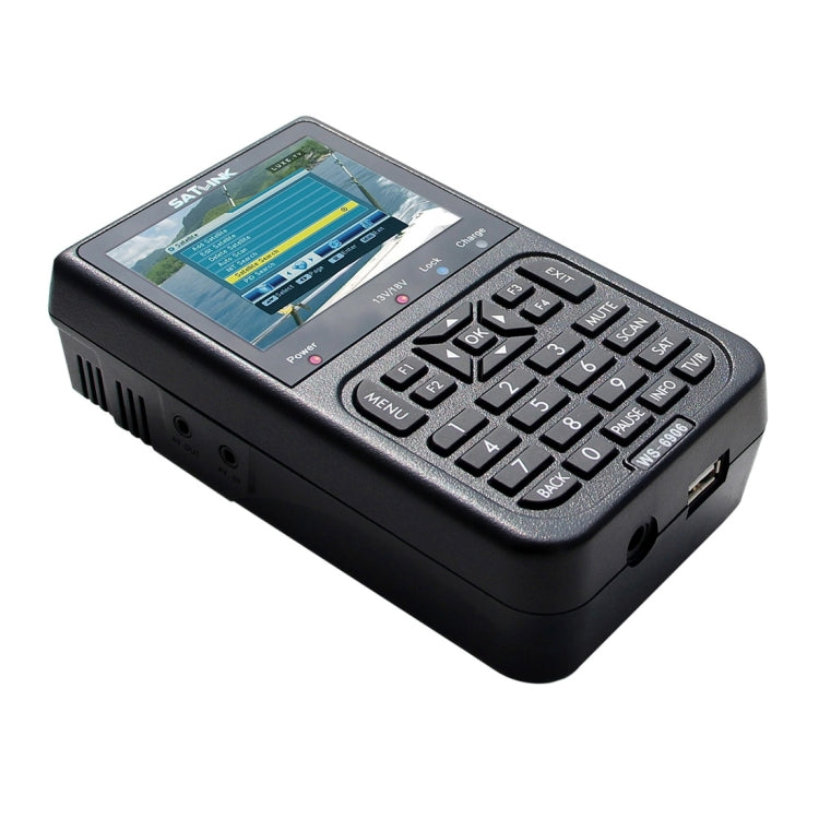 SATLINK WS6906 3.5인치 LCD 컬러 스크린 휴대용 디지털 위성 파인더 미터, WS6906