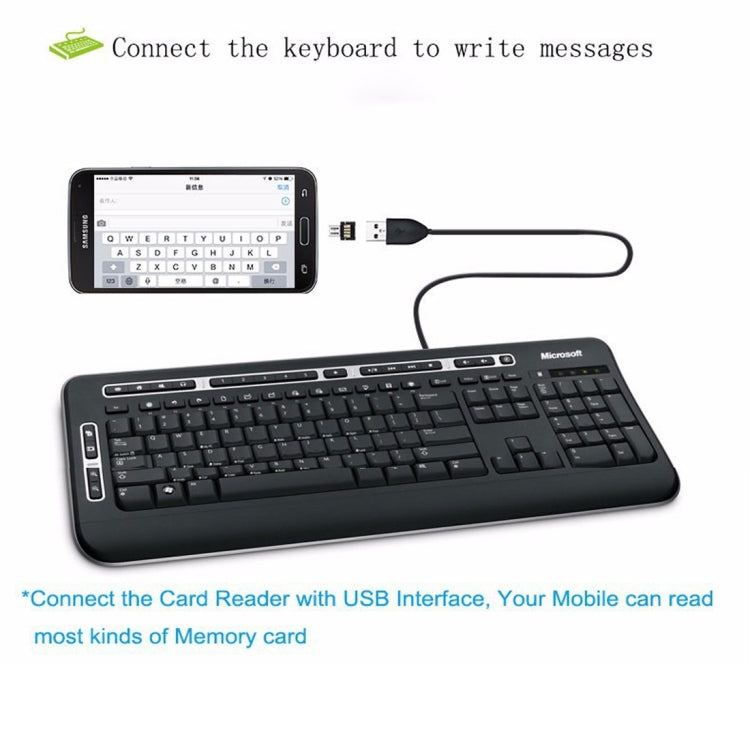 미니 안드로이드 스타일 마이크로 USB OTG USB 드라이브 리더기