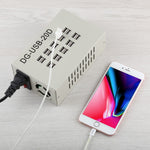 60W 12A 20 USB 포트 고속 충전 스테이션 여행용 데스크탑 충전기 전원 어댑터