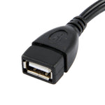 갤럭시 노트 III / N9000용 USB AF to 마이크로 USB 3.0 + 마이크로 USB 2.0 케이블, 길이: 20cm (블랙)