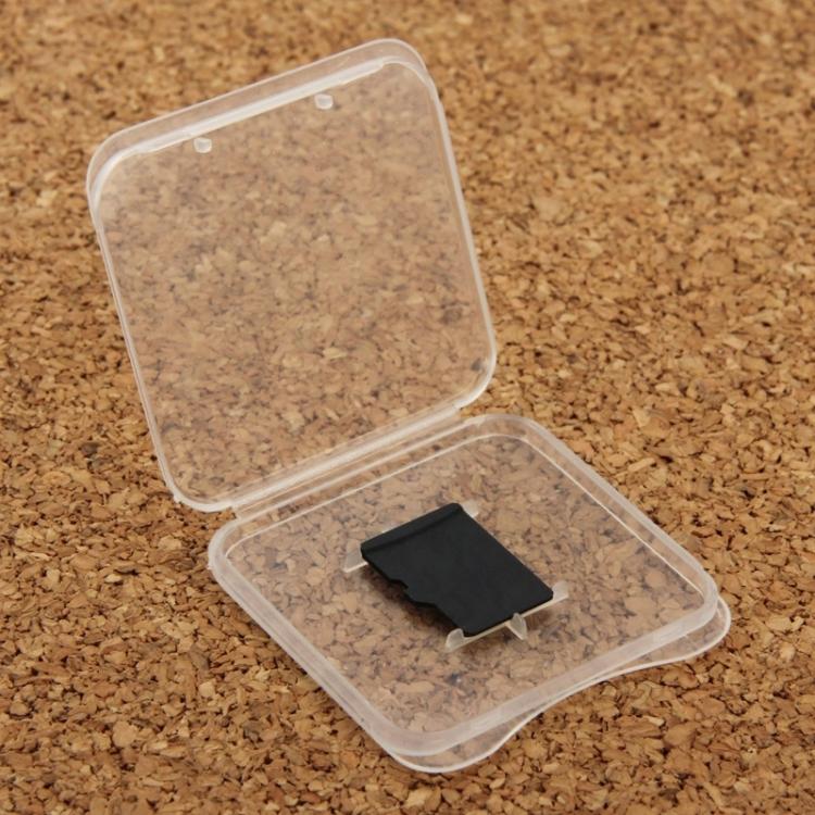 Micro SD 카드(TF 카드)용 100개 투명 플라스틱 보관 카드 박스, TF 카드