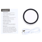 Universal QI Standard Round Wireless Charging Pad (White + Red), White + Black, Black + Blue, Black + Red, White, Black + White, Black + Orange, Grey+Black, White + Red