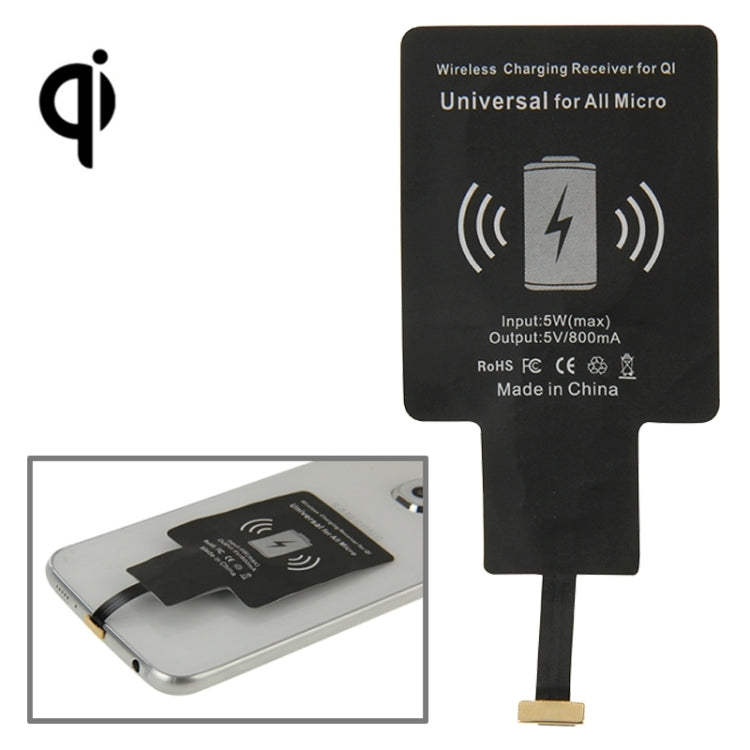 QI용 무선 충전 수신기, 모든 마이크로 USB 휴대폰용 범용