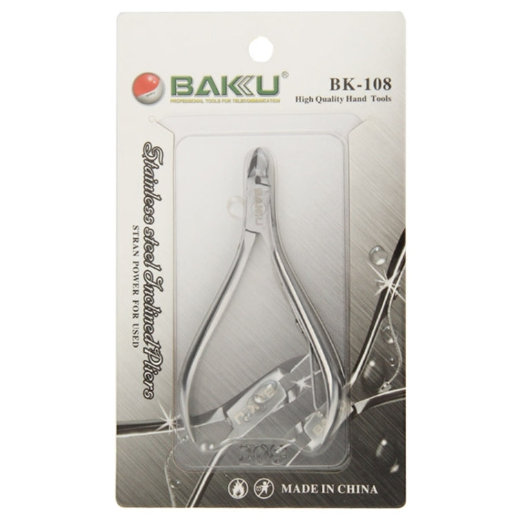 Baku BK-108 고품질 스테인리스 스틸 직선턱 미니 마이크로 정밀 플라이어 와이어 커터 니퍼 도구, BK-108