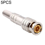 5 PCS Copper-free Solder Male to Female BNC Connector, BNC Male to Female