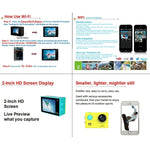 H9 4K 울트라 HD1080P 12MP 2인치 LCD 스크린 WiFi 스포츠 카메라, 170도 광각 렌즈, 30m 방수, H9 4K (블랙)