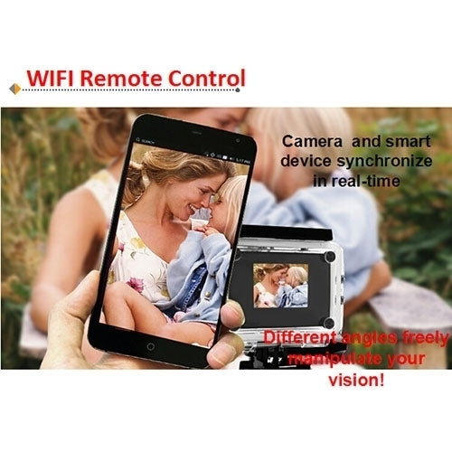 H9 4K 울트라 HD1080P 12MP 2인치 LCD 스크린 WiFi 스포츠 카메라, 170도 광각 렌즈, 30m 방수, H9 4K (블랙)