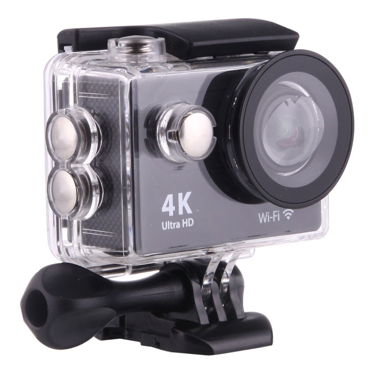 H9 4K 울트라 HD1080P 12MP 2인치 LCD 스크린 WiFi 스포츠 카메라, 170도 광각 렌즈, 30m 방수, H9 4K (블랙)