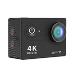 H9 4K 울트라 HD1080P 12MP 2인치 LCD 스크린 WiFi 스포츠 카메라, 170도 광각 렌즈, 30m 방수, H9 4K (블랙)