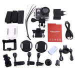 H9 4K 울트라 HD1080P 12MP 2인치 LCD 스크린 WiFi 스포츠 카메라, 170도 광각 렌즈, 30m 방수, H9 4K (블랙)