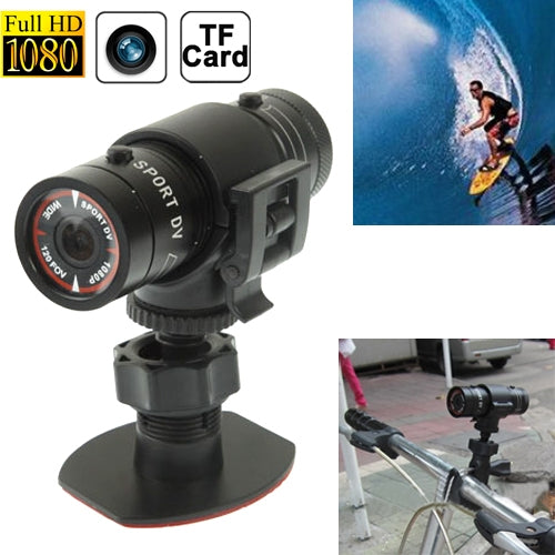 F9 풀 HD 1080P 액션 헬멧 카메라 / 스포츠 카메라 / 자전거 카메라, TF 카드 지원, 120도 광각 렌즈, F9