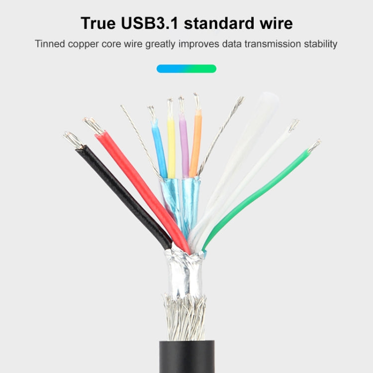 CY-201 USB 3.1 타입-C 수컷 커넥터 to 마이크로 USB 2.0 암컷 케이블 노키아 N1용, 케이블 길이: 20cm
