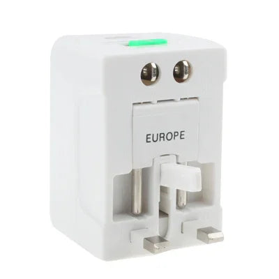범용 US / EU / AU / UK 여행용 AC 전원 어댑터 플러그 USB 충전 소켓 포함, USB 포트 포함