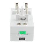 범용 US / EU / AU / UK 여행용 AC 전원 어댑터 플러그 USB 충전 소켓 포함, USB 포트 포함