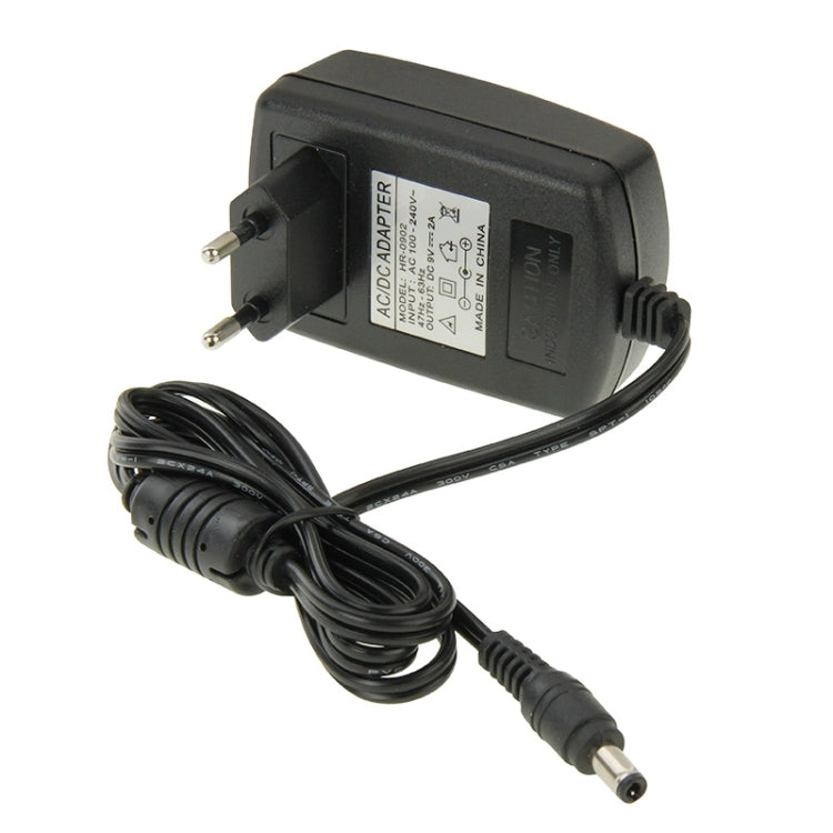 고품질 EU 플러그 AC 100-240V에서 DC 9V 2A 전원 어댑터, 팁: 5.5 x 2.1mm, 케이블 길이: 1m, EU 플러그 DC 9V 2A
