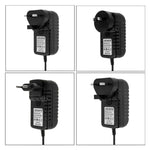 4 in 1 EU 플러그 + 미국 플러그 + 영국 플러그 + 호주 플러그 AC 100-240V에서 DC 12V 3A 전원 어댑터, 팁: 5.5 x 2.1mm, 케이블 길이: 약 1.2m, EU+미국+영국+호주 플러그