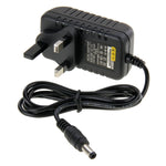 영국 플러그 AC 100-240V에서 DC 12V 1A 전원 어댑터, 팁: 5.5 x 2.1mm, 케이블 길이: 약 90cm, DC 12V 1A, 영국 플러그
