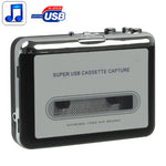 테이프에서 PC로 슈퍼 USB 카세트에서 MP3 변환기 오디오 캡처 뮤직 플레이어, 테이프에서 MP3 블랙