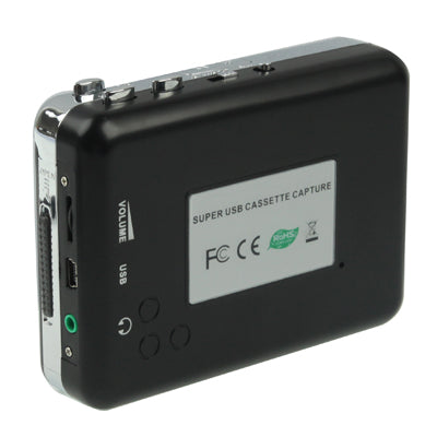 테이프에서 PC로 슈퍼 USB 카세트에서 MP3 변환기 오디오 캡처 뮤직 플레이어, 테이프에서 MP3 블랙