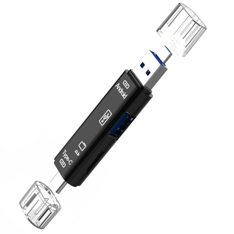 D-188 3-in-1 TF & USB to 마이크로 USB & 타입-C 카드 리더 OTG 어댑터 커넥터