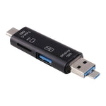 D-188 3-in-1 TF & USB to 마이크로 USB & 타입-C 카드 리더 OTG 어댑터 커넥터