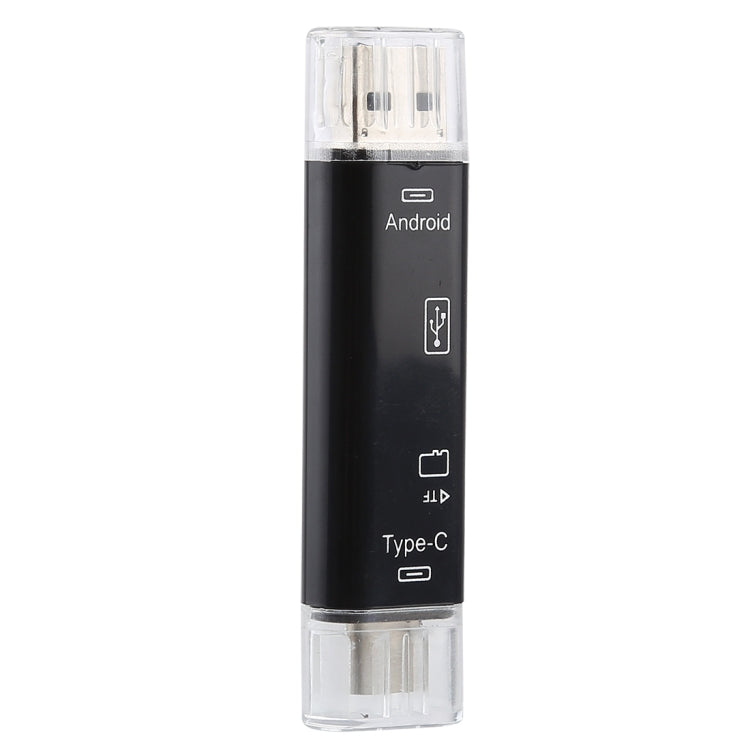 D-188 3-in-1 TF & USB to 마이크로 USB & 타입-C 카드 리더 OTG 어댑터 커넥터