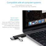 D-188 3-in-1 TF & USB to 마이크로 USB & 타입-C 카드 리더 OTG 어댑터 커넥터