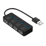 4포트 USB 2.0 허브 4개 스위치 포함, 4포트 4스위치 (블랙), 4포트 4스위치 (화이트)