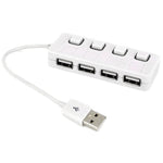 4포트 USB 2.0 허브 4개 스위치 포함, 4포트 4스위치 (블랙), 4포트 4스위치 (화이트)