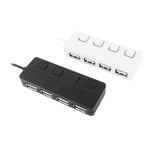 4포트 USB 2.0 허브 4개 스위치 포함, 4포트 4스위치 (블랙), 4포트 4스위치 (화이트)