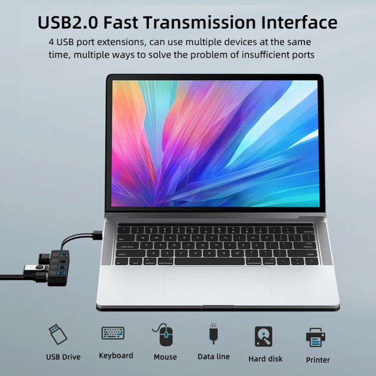4포트 USB 2.0 허브 4개 스위치 포함, 4포트 4스위치 (블랙), 4포트 4스위치 (화이트)
