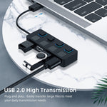 4포트 USB 2.0 허브 4개 스위치 포함, 4포트 4스위치 (블랙), 4포트 4스위치 (화이트)