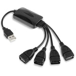 범용 4포트 USB 2.0 480Mbps 고속 케이블 허브 PC용