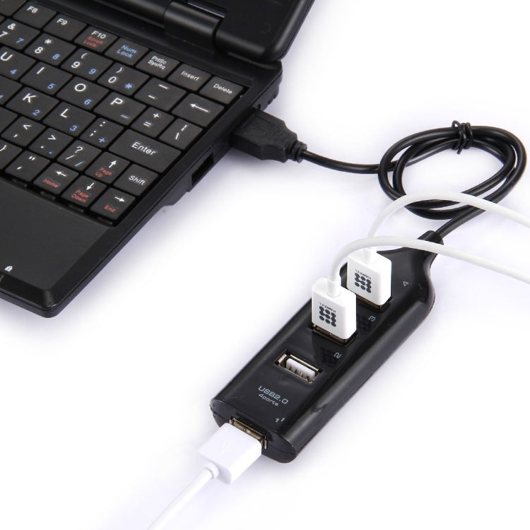 4포트 USB 2.0 허브, 케이블 길이: 30cm, 4포트 (블랙), 4포트 (화이트)