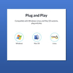 고속 4포트 USB 2.0 허브, USB 분배기(블랙)
