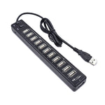 12포트 USB 2.0 허브, 노트북 / 넷북용 적합