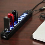 12포트 USB 2.0 허브, 노트북 / 넷북용 적합