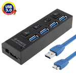 4포트 USB 3.0 허브, 초고속 5Gbps, 플러그 앤 플레이, 1TB 지원, 4포트 (블랙), 4포트 (화이트)