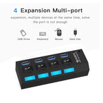 4포트 USB 3.0 허브, 초고속 5Gbps, 플러그 앤 플레이, 1TB 지원, 4포트 (블랙), 4포트 (화이트)