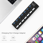 7포트 USB 3.0 허브, 슈퍼 스피드 5Gbps, 플러그 앤 플레이, 1TB 지원, 7포트 (블랙), 7포트 (화이트)