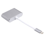 2 in 1 VGA 및 HDMI 암-USB-C / Type-C 수 허브 분배기 어댑터, VGA+HDMI