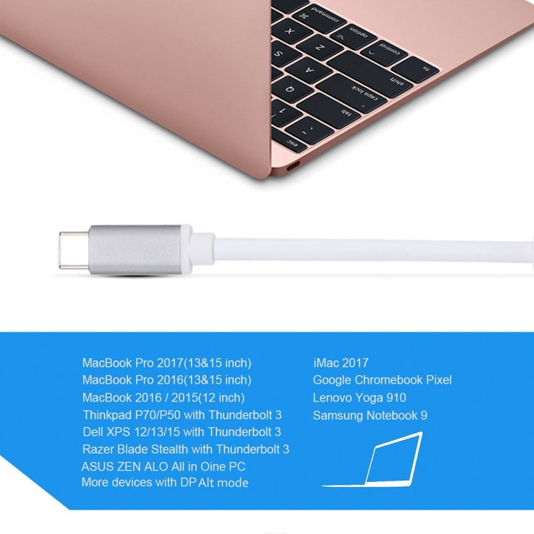 2 in 1 VGA 및 HDMI 암-USB-C / Type-C 수 허브 분배기 어댑터, VGA+HDMI