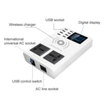 YC-CDA10W 10W 다중 포트 USB 지능형 디지털 디스플레이 고속 무선 충전기, 영국 플러그, SAS1048A, SAS1048B, SAS1048C