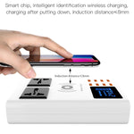 YC-CDA10W 10W 다중 포트 USB 지능형 디지털 디스플레이 고속 무선 충전기, 영국 플러그, SAS1048A, SAS1048B, SAS1048C