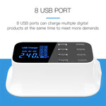 YC-CDA19A 8포트 USB 다기능 40W 지능형 디지털 디스플레이 고속 충전 도크, 영국 플러그, SAS1049A, SAS1049B, SAS1049C