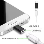 8핀 암컷 to USB-C / 타입-C 수컷 메탈 쉘 어댑터